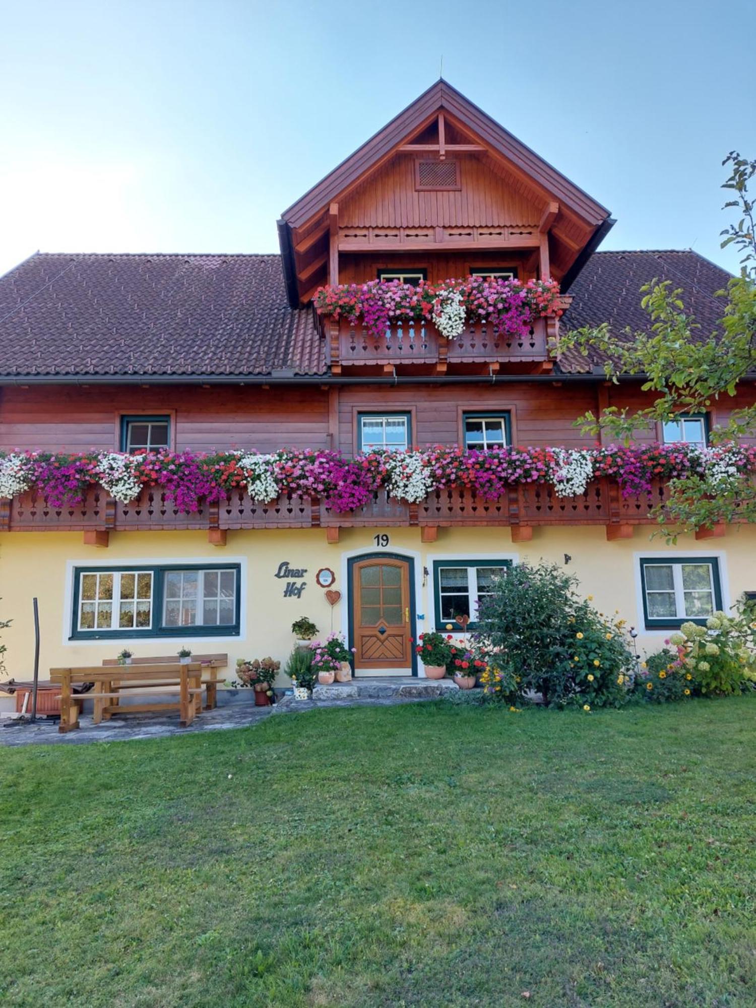 Linarhof Apartment Urlaub Am Bio Bauernhof Haus Exterior foto
